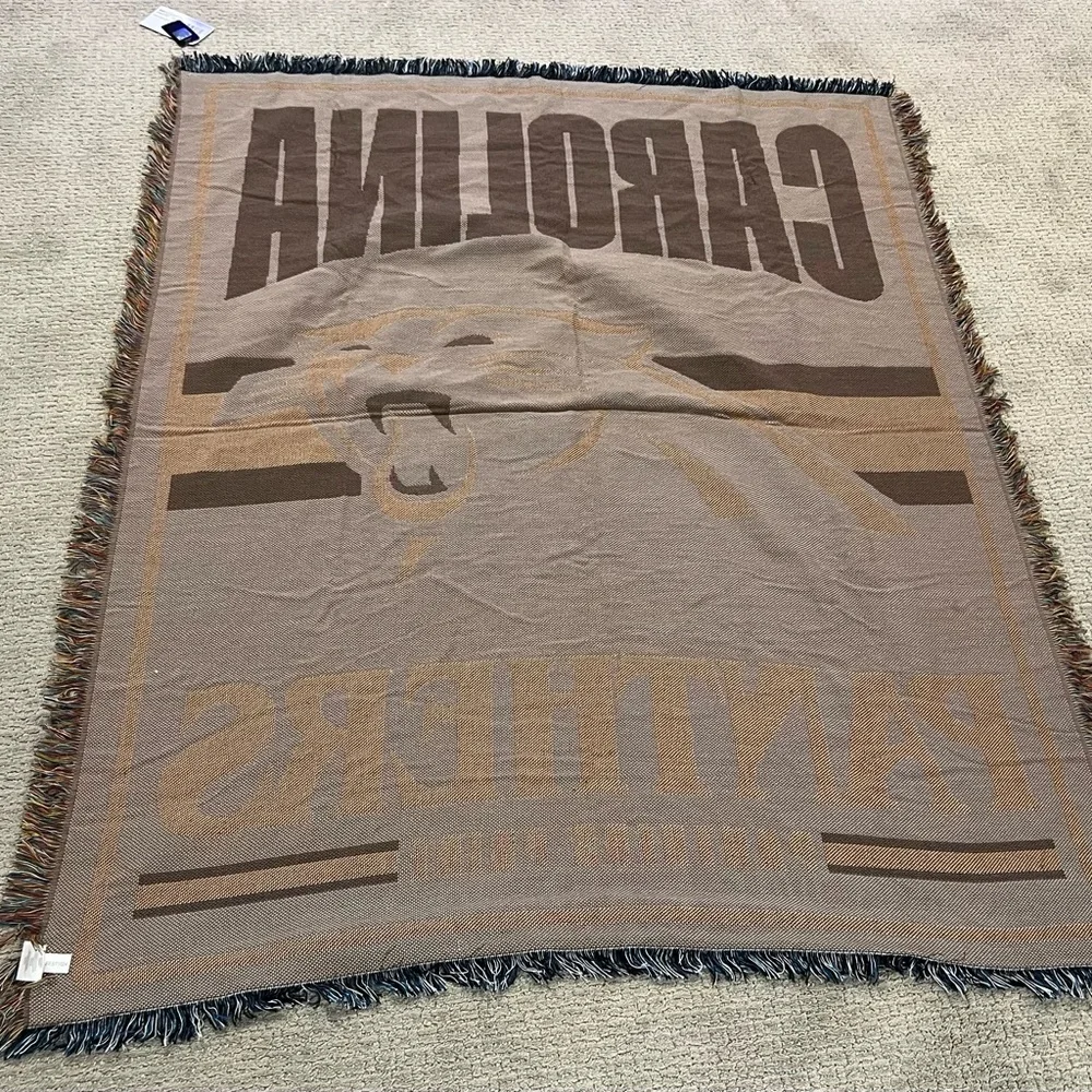 Carolina Panthers Pride Woven Tapestry Throw Blanket 60x48 NWT FOCO NFL Football